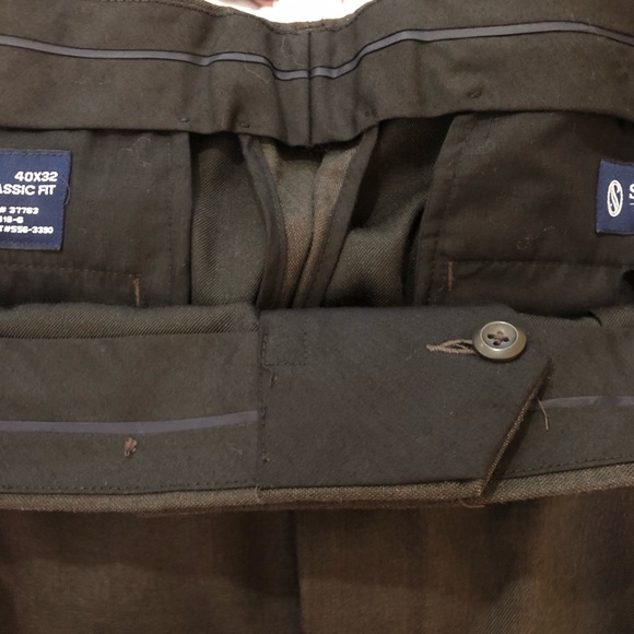 Stafford Classic Fit Dress Pants Pleated Cuffed - Picture 8 of 8